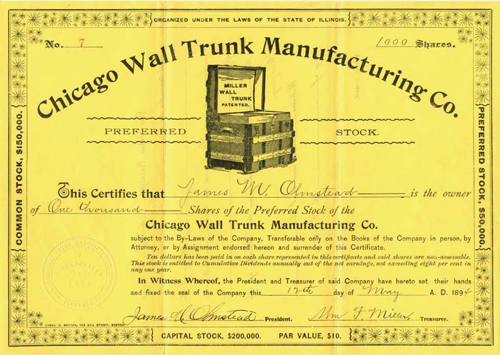 Chicago Wall Trunk Manufacturing Co.